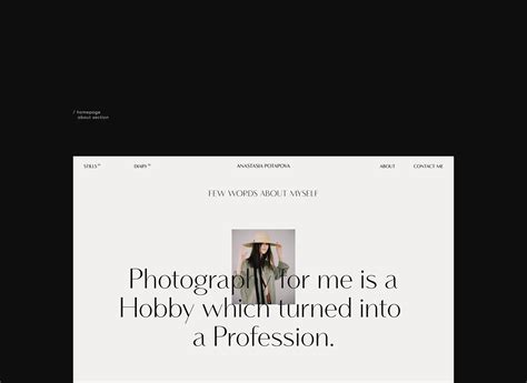 Fashion Photographer Portfolio Website On Behance