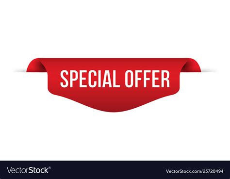 red banner special offer royalty free vector image