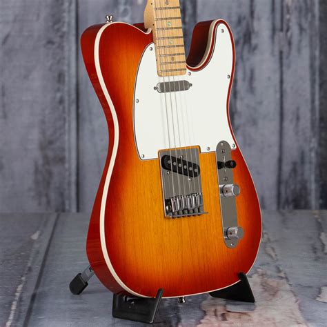 used 2006 fender american deluxe telecaster aged cherry sunburst for sale replay guitar