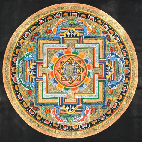 Om Mandala Tibetan Mandala Art Sacred Geometry Art Tibetan Mandala