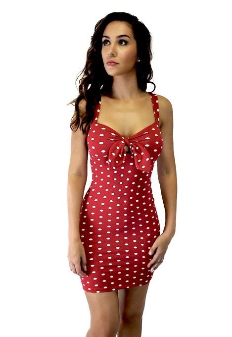 Red Polka Dot Bodycon Dress Bodycon Dress Mini Dress Dot Dress
