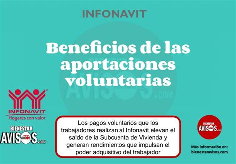 Infonavit Beneficios De Las Aportaciones Voluntarias