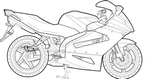 Motorcycle Coloring Pages For Kids. Free Printable