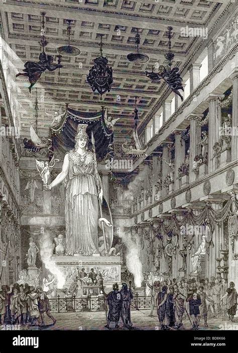 Interior Of The Parthenon Restored Illustration From Cassell S