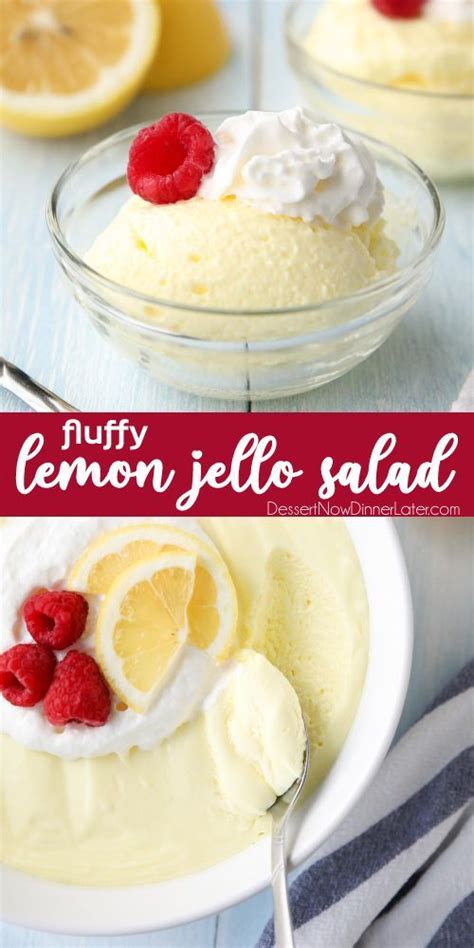 Fluffy Lemon Jello Salad Aka Lemon Fluff Dessert Fluff Desserts Jello Mold Recipes Jello