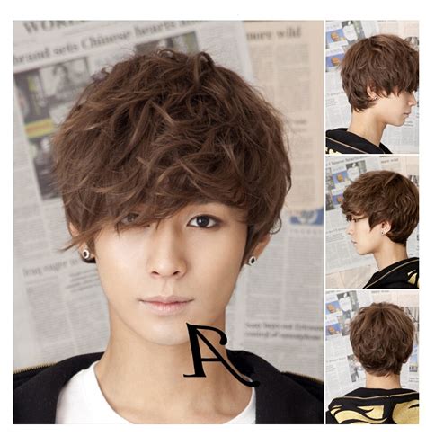 Korean Version Mens Fashion Wig Handsome Men With Short Curly Hair