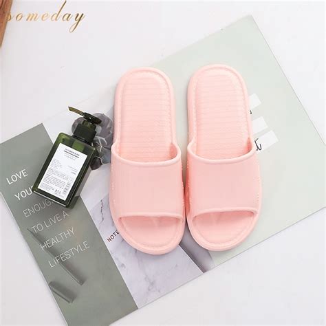 Cute House Slippers Fashion Female Couple Home Men And Women Bathing Bathroom Rubber Shoes