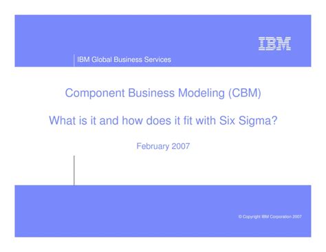 Component Business Modeling Cbm What Is It And How Does Fit With Six