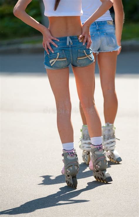 Girls On Roller Skates Stock Photo Image Of Girl Lifestyle
