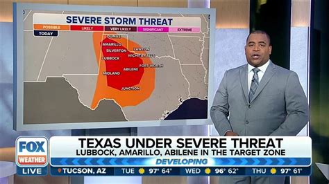 Severe Storms With Large Hail Damaging Winds Threaten Parts Of Texas