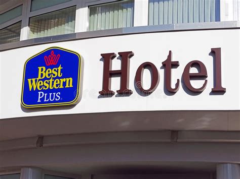 Lettering And Logo At The Entrance Of The Best Western Plus Hotel