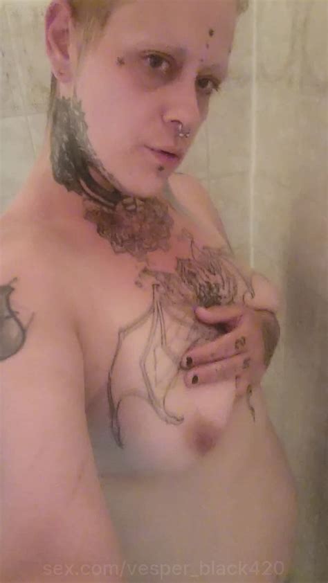 Vesper Black420 Shower With Me Tattoed Shower Nude