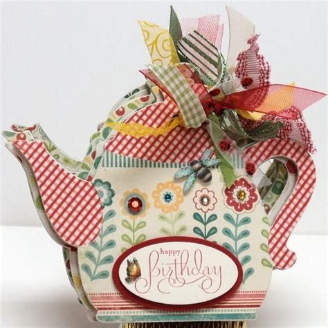 Mom S Birthday Teapot Greenteaset Tea Pots Paper Crafts Cards Handmade