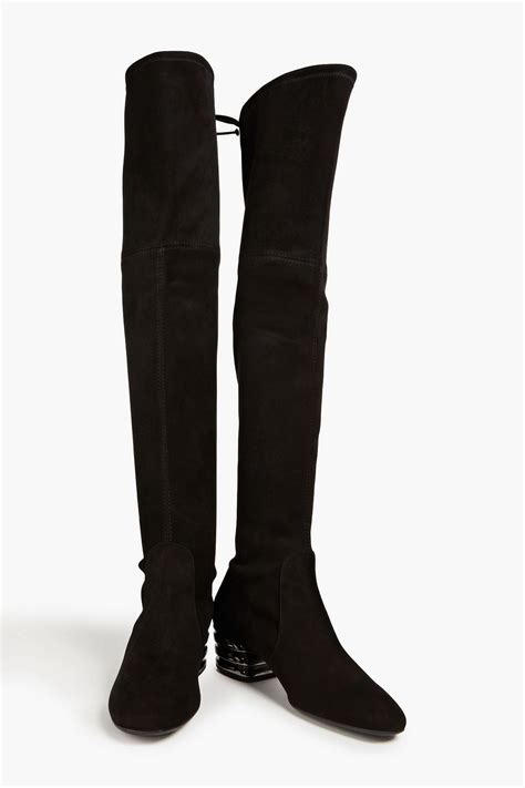 STUART WEITZMAN Vidalia 45 Stretch Suede Over The Knee Boots THE OUTNET