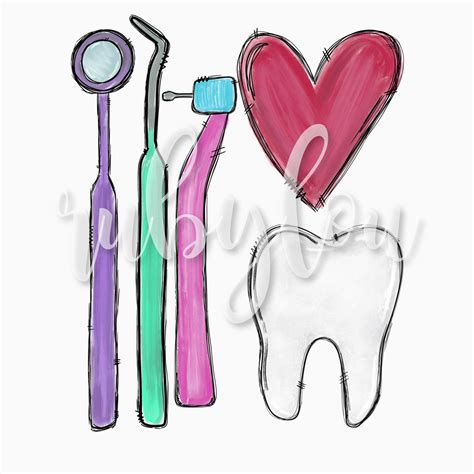 Dental Hygienist Tools Clip Art