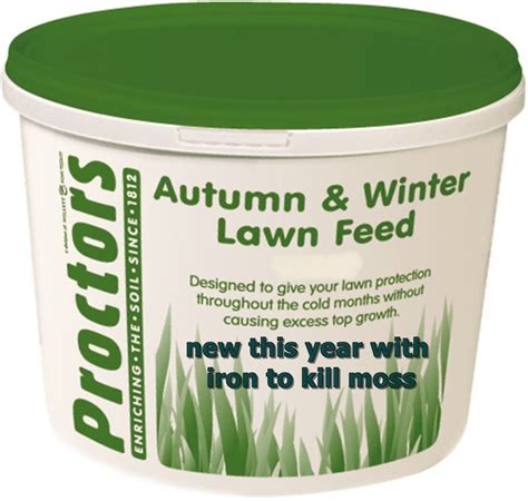 5kg Tub Of Proctors Autumn And Winter Lawn Feed And Moss Killer Grass