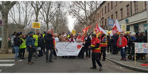 Rhône Manifestation Intersyndicale Mardi 19 Mars à Tarare Et