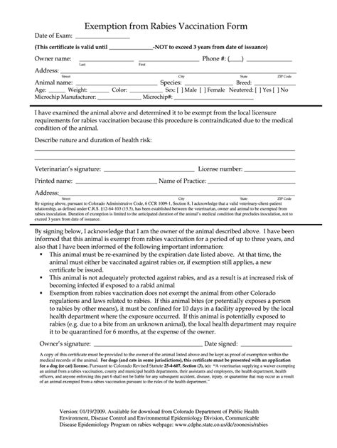 Rabies Exemption Form For Dogs Fill Out And Sign Online Dochub