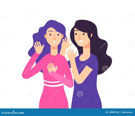 Secret Female Speaking Rumor Gossip Whisper Woman Gossiping Surprised