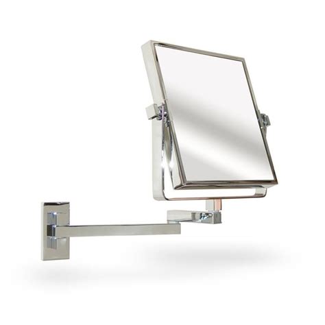 Extendable Square Wall Mounted Vanity Shaving Mirror Wall Mounted