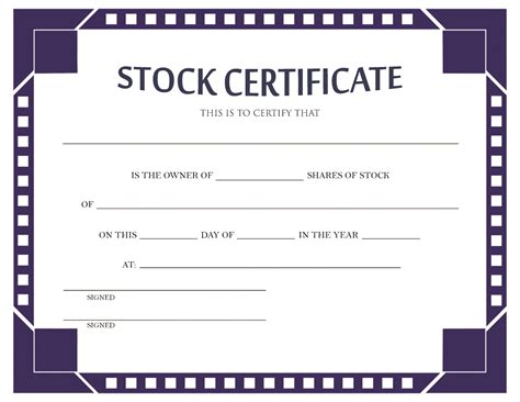 40 Free Stock Certificate Templates Word Pdf ᐅ Templatelab