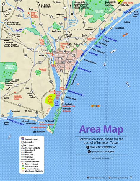 Wilmington Nc Area Map