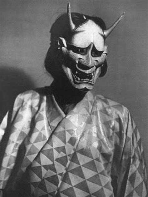 Hannya Mask On Noh Performer Japanese Hannya Mask Japanese Mask Japanese Mythology