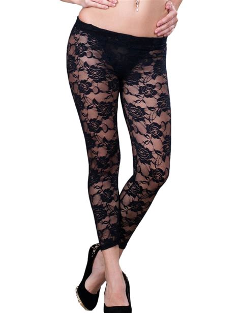 Women Sexy Sheer Lace Leggings Ohyeah