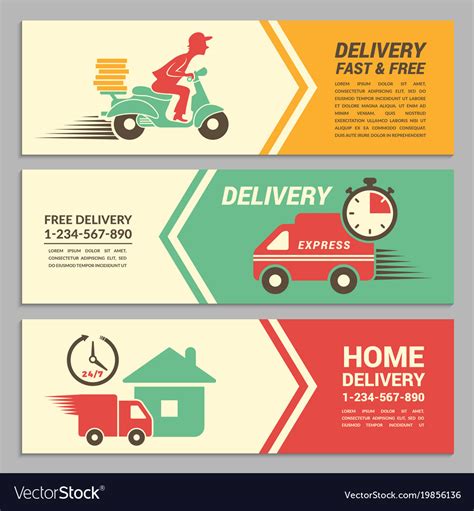 Get directions +92 342 5100617. Banners design template for fast delivery Vector Image