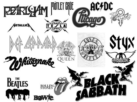 Rock Band Logos Photoshop Brushes Free Download