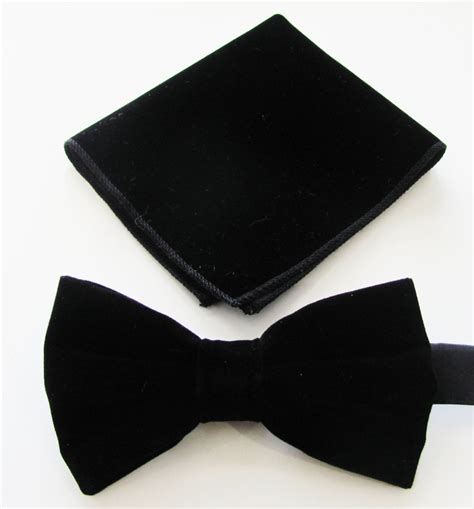 Mens Fancy Black Velvet Adjustable Pretied Mans Bow Tie With