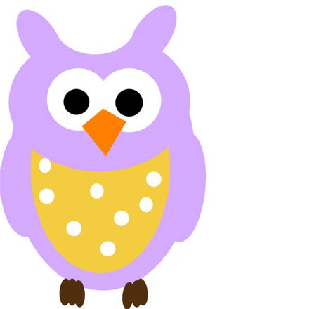 Purple Owl And Dots Clip Art At Vector Clip Art Online