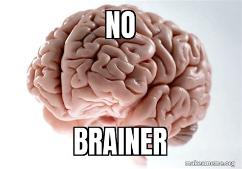 No Brainer Scumbag Brain Make A Meme