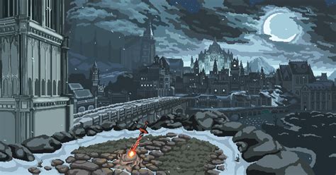 Fond d'écran : paysage, art numérique, jeux vidéo, nuit, Pixel art, Roche, la nature, des ...