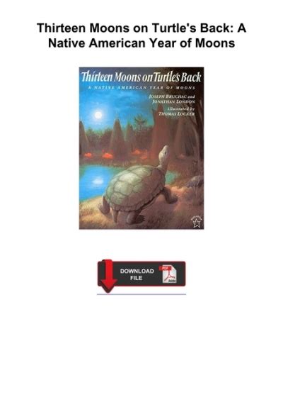 Pdf Thirteen Moons On Turtles Back A Native American Year Of Moons