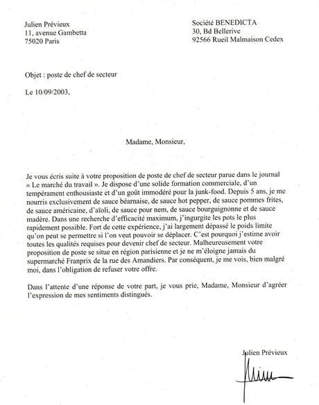 La lettre de motivation pour une candidature spontanée n'est pas simple à réaliser, car il faut collecter un certain nombre d'informations sur une vision complète pour comprendre le sujet. lettre de motivation chef d'equipe | À Voir