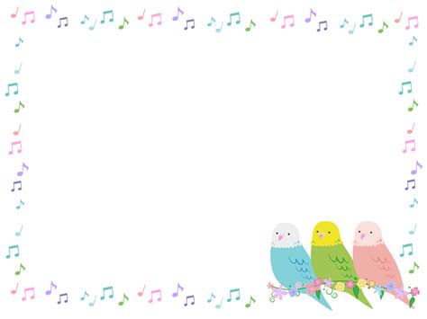 Parakeet Musical Note Frame Clipart Free Download Transparent Png