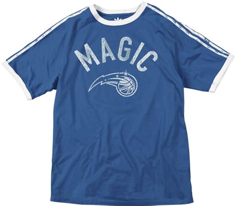 Adidas Orlando Magic Retro 3 Stripe Raglan T Shirt Royal Blue Nba Store