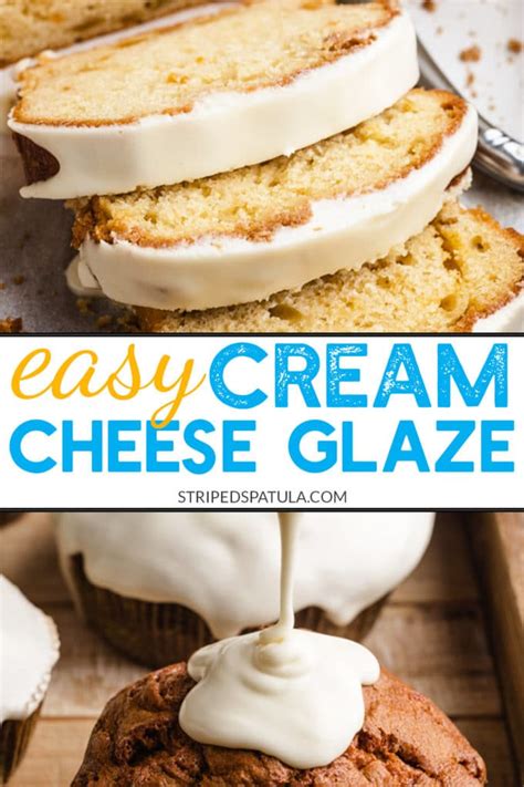 Cream Cheese Glaze For Cakes And Baked Goods Striped Spatula