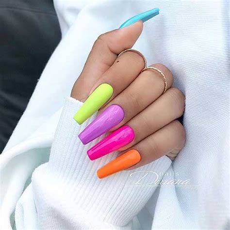 Cute Spring Long Coffin Nails Ideas Of 2020 Stylish Belles