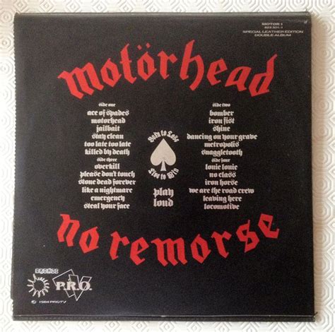 Motörhead No Remorse Original Rare Leather Edition Double Album Vinyl