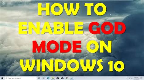 How To Enable God Mode On Windows 10 2020 Youtube