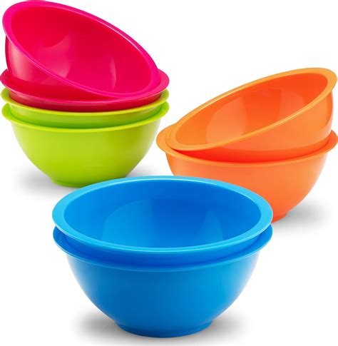 Plaskidy Cereal Bowls Includes 8 Plastic Bowls 22 Oz