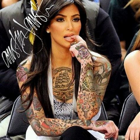 Pin By Ms Lindsey On Tattoos And Piercings Kim Kardashian Tattoo