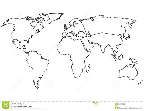 12 Vector World Map Continents Images Free Map Of World Continents