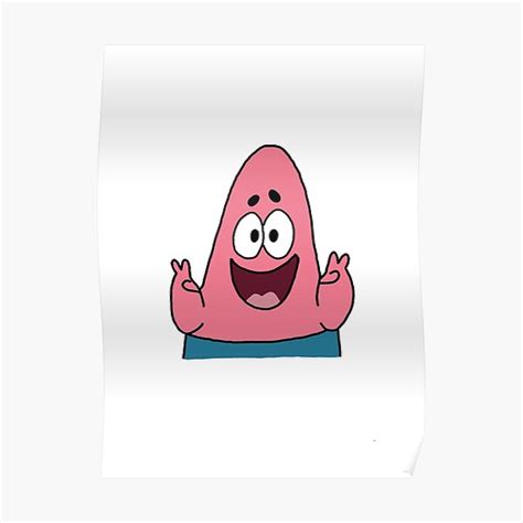 Cute Patrick Star Poster By Katuse Redbubble