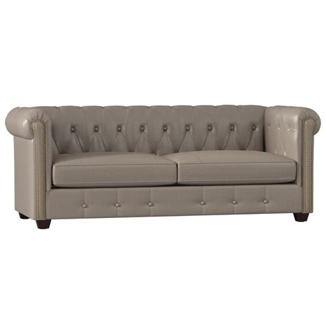 Birch Lane™ Hawthorn Leather Chesterfield Sofa And Reviews Birch Lane