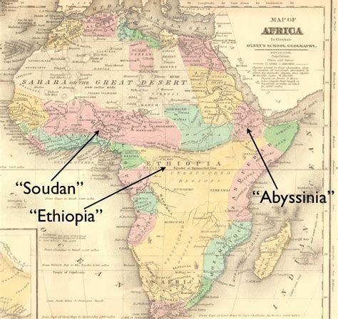 Ancient Ethiopia Map Of Africa As