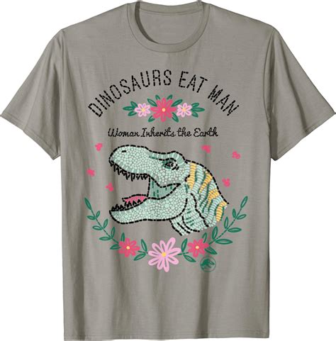 Amazon Com Jurassic Park Dinos Eat Man Women Inherit The Earth T Shirt