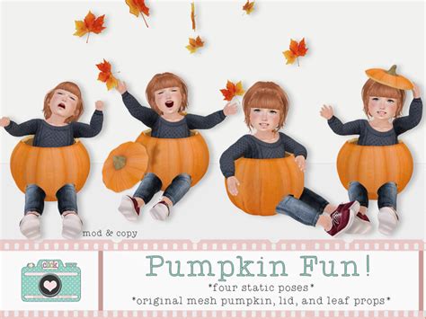 Second Life Marketplace Click Pumpkin Fun Toddleedoo Model Poses